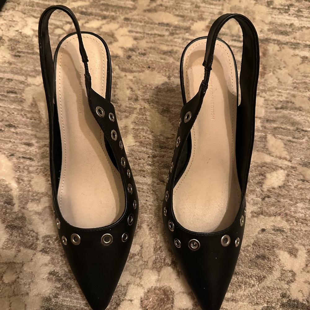 Elegant Black Slingback Women's Heels 4inch. French Connection. Never worn